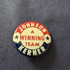 Johnson Kerner Red and Blue Brooch